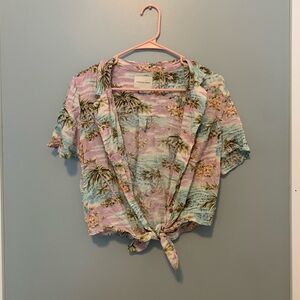 Women’s American Eagle Tie-Front Crop Top